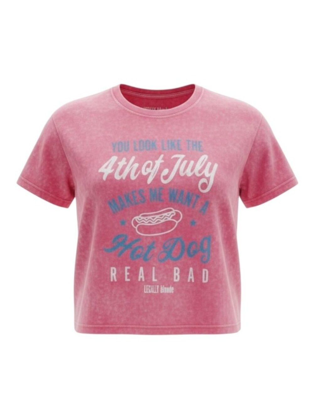 Funny 4th of July Hot Dog Graphic Tee Womens Medium Oversized USA Shirt